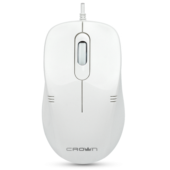Mouse CrownMicro CMM-502 Silent (3button, 1000dpi, White, USB)