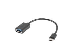 Адаптер LANBERG AD-OTG-UC-01 USB 2.0 TYPE-C(M)->TYPE-A(F) (15cm, Black)