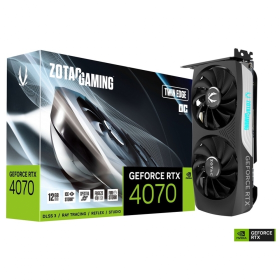 GPU 12GB Zotac GeForce RTX4070 Gaming Twin Edge (21000MHz, GDDR6X, 192bit, HDMI/3xDP)