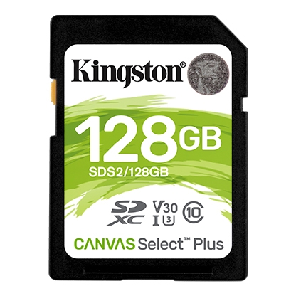 Memory Card SD Card Kingston 128GB Canvas Select Plus (SDXC, UHS-I, Class 10)