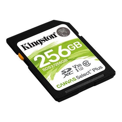 Memory Card  SD Card Kingston 256GB Canvas Select Plus (SDXC, UHS-I, Class 10)