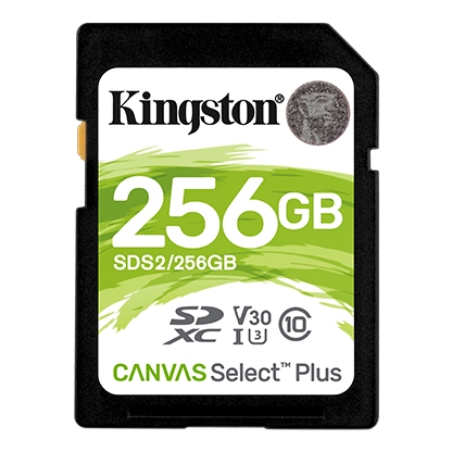 Memory Card  SD Card Kingston 256GB Canvas Select Plus (SDXC, UHS-I, Class 10)
