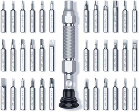 Screwdriver tool set Ugreen 80459 (38-in-1, Aluminum Alloy Handle, Magnetic Extension Bar, Screw Bits Dimension)