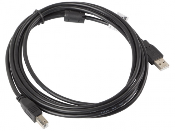 Cable LANBERG CA-USBA-11CC-0030-BK USB 2.0 AM-BM FERRITE BLACK 3M
