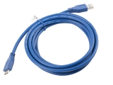 Մալուխ  LANBERG CA-US3M-10CC-0030-B USB 3.0 A-PLUG MICRO 5PM BLUE 3.0M