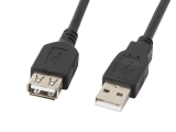 USB extension cable LANBERG CA-USBE-10CC-0030-BK CABLE USB 2.0 AM-AF 2.0 BLACK 3M