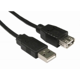 USB extension cable LANBERG CA-USBE-10CC-0050-BK CABLE USB 2.0 AM-AF BLACK 5M