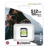 Memory Card SD Card Kingston 512GB Canvas Select Plus (SDXC, UHS-I, Class 10)