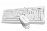 Keyboard+Mouse A4Tech Fstyler F1010 (Multimedia, White, USB)