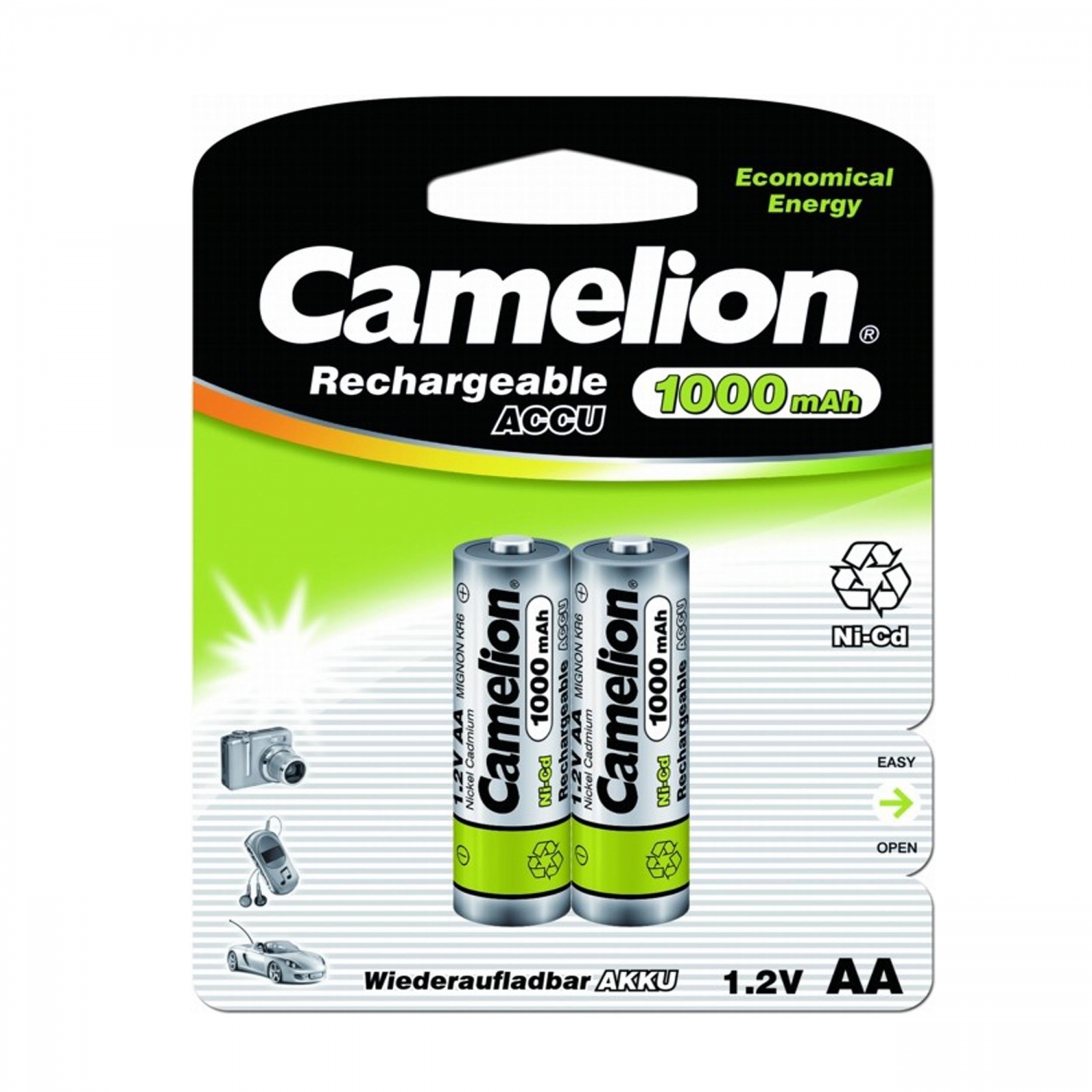 Մարտկոց Camelion (1000mAh, 2xAA, Rechargiable) Մարտկոց Camelion (1000mAh, 2xAA, Rechargiable)