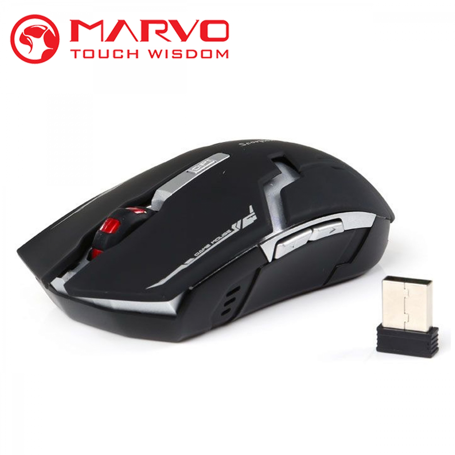 Անլար մկնիկ Marvo M718W (2.4GHz, Black, 1600dpi, Gaming) Անլար մկնիկ Marvo M718W (2.4GHz, Black, 1600dpi, Gaming)
