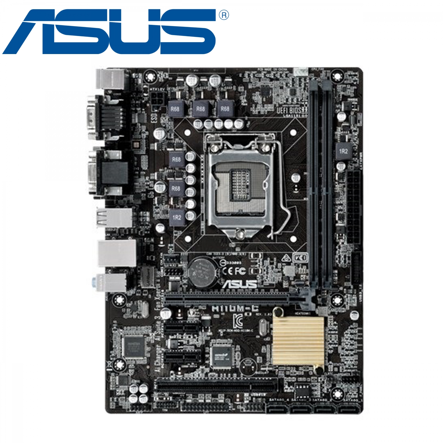 Мат. плата ASUS H110M-C (microATX, S-1151, H110, VGA/DVI, PCI-E, 2xPCI-Ex1, PCI, 2xDDR4, USB3.0, COM, GbLan) Мат. плата ASUS H110M-C (microATX, S-1151, H110, VGA/DVI, PCI-E, 2xPCI-Ex1, PCI, 2xDDR4, USB3.0, COM, GbLan)