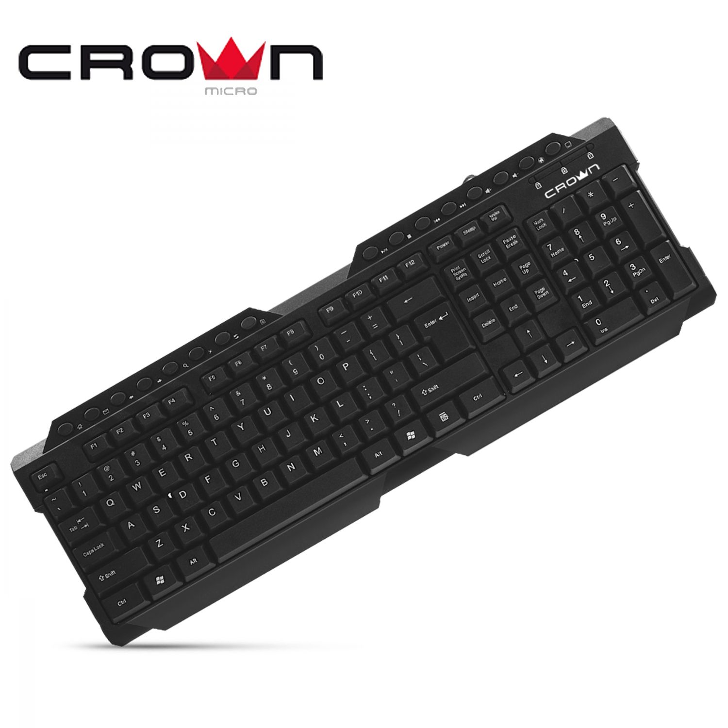 Ստեղնաշար CrownMicro CMK-158T (USB, Black) Ստեղնաշար CrownMicro CMK-158T (USB, Black)