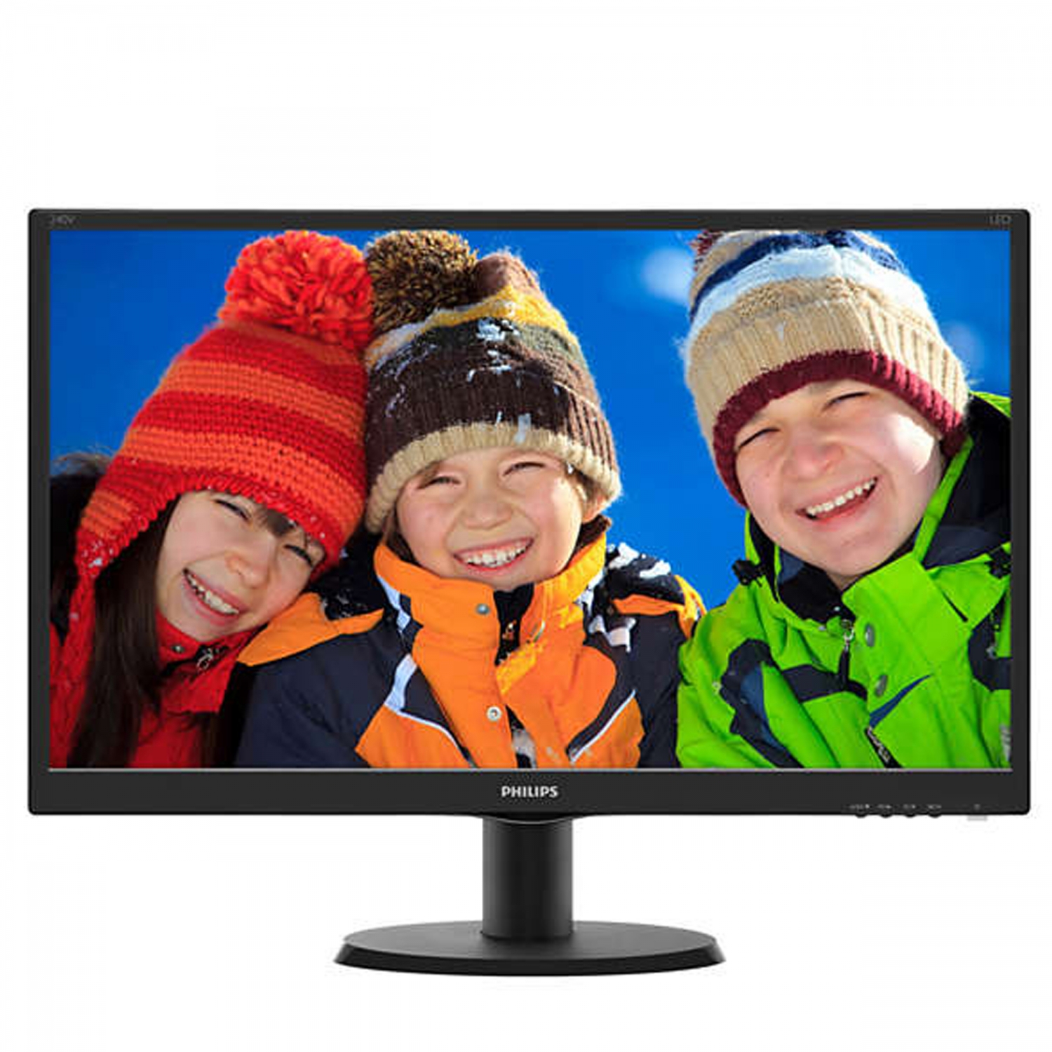 Մոնիտոր LED 24" Philips 240V5QDSB/00 (IPS, 1920x1080, 10000000:1, 5ms, VGA/DVI/HDMI) Մոնիտոր LED 24