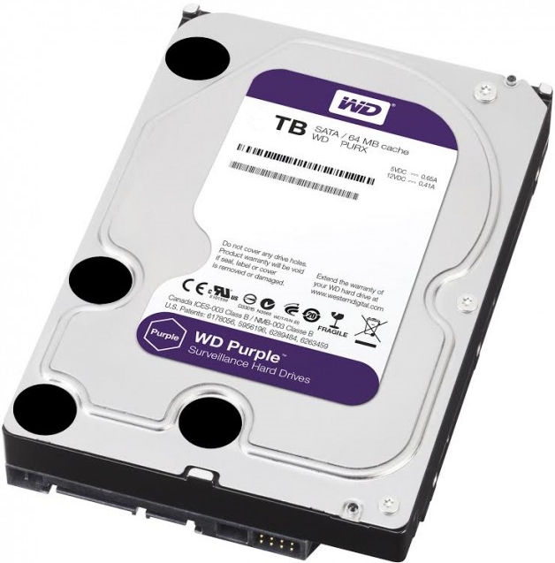 Կոշտ սկավառակ 1TB WD Purple WD10PURZ (3.5", SATAIII, 5400rpm, 64Mb) Կոշտ սկավառակ 1TB WD Purple WD10PURZ (3.5