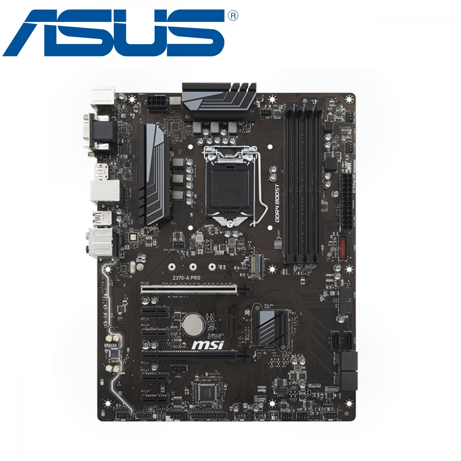 Մայր Սալիկ ASUS TUF Z370-PRO GAMING (ATX, S-1151, Z370, DVI/HDMI, 3xPCI-E, 3xPCI-x1, 4xDDR4, SATA-III RAID, 2xM.2 SATA, USB 3.1, USB Type A, GbLAN) Մայր Սալիկ ASUS TUF Z370-PRO GAMING (ATX, S-1151, Z370, DVI/HDMI, 3xPCI-E, 3xPCI-x1, 4xDDR4, SATA-III RAID, 2xM.2 SATA, USB 3.1, USB Type A, GbLAN)