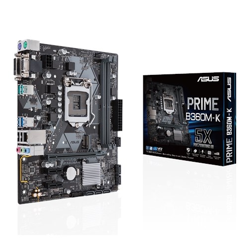 Մայր Սալիկ ASUS PRIME B360M-K (microATX, S-1151, B360, VGA/DVI, PCI-E, 2xPCI-Ex1, 2xDDR4, M.2 SATA, USB3.1, GbLan) Մայր Սալիկ ASUS PRIME B360M-K (microATX, S-1151, B360, VGA/DVI, PCI-E, 2xPCI-Ex1, 2xDDR4, M.2 SATA, USB3.1, GbLan)