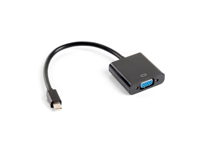 Ադապտեր LANBERG AD-0006-BK DISPLAYPORT MINI(M)->VGA(F) BLACK