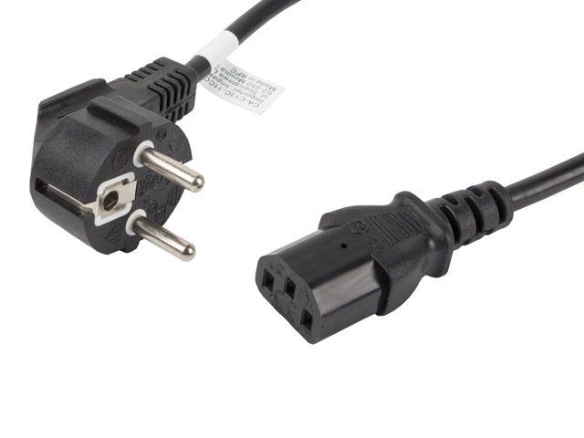 Cable LANBERG CA-C13C-11CC-0018-BK POWER CORD CEE 7/7->IEC 320 C13 1.8M VDE BLACK