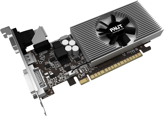 Видеокарта 2GB Palit GeForce GT730 NEAT7300HD46-2080H (5000MHz, GDDR3, 64bit, VGA/DVI/HDMI) Видеокарта 2GB Palit GeForce GT730 NEAT7300HD46-2080H (5000MHz, GDDR3, 64bit, VGA/DVI/HDMI)