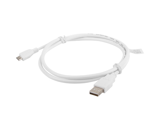 Кабель LANBERG CA-USBM-10CC-0010-W USB 2.0 MICRO AM-MBM5P WHITE 1M