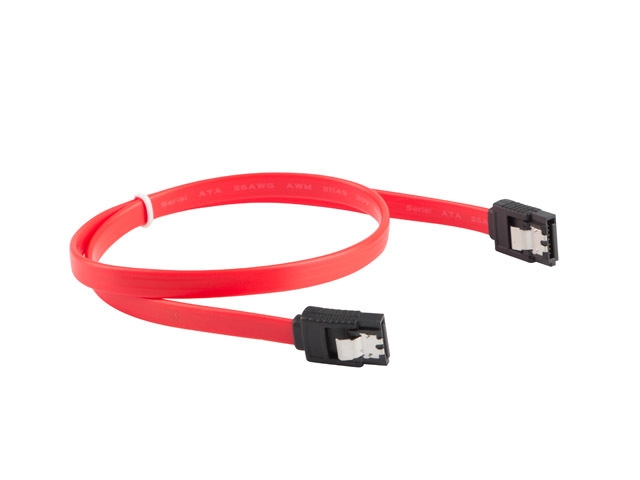 Cable LANBERG CA-SASA-14CU-0050-R SATA III (6GB/S) 50CM METAL CLIPS