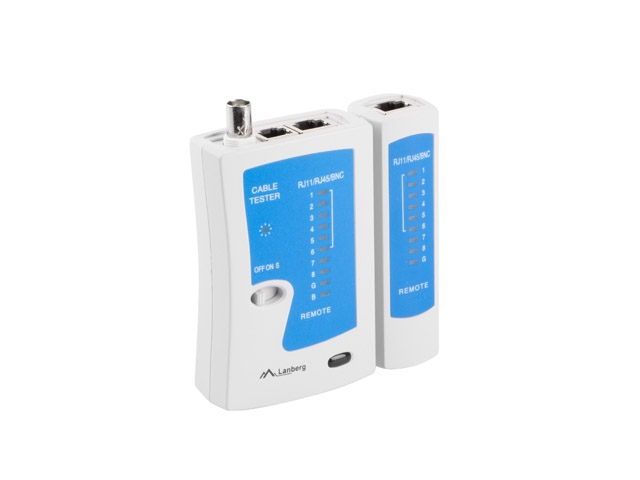 Инструмент тестер кабеля LANBERG NT-0401, FOR RJ-45, RJ-12, RJ-11, COAXIAL Инструмент тестер кабеля LANBERG NT-0401, FOR RJ-45, RJ-12, RJ-11, COAXIAL