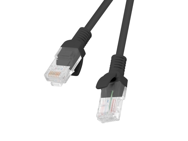 Кабель LANBERG PCU5-10CC-0025-BK UTP PATCHCORD CAT5E 0.25M BLACK