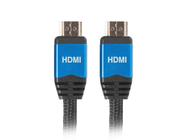 Cable LANBERG CA-HDMI-20CU-0018-BL HDMI-HDMI V2.0 HIGH SPEED ETHERNET 1.8M, CU, Premium, Black