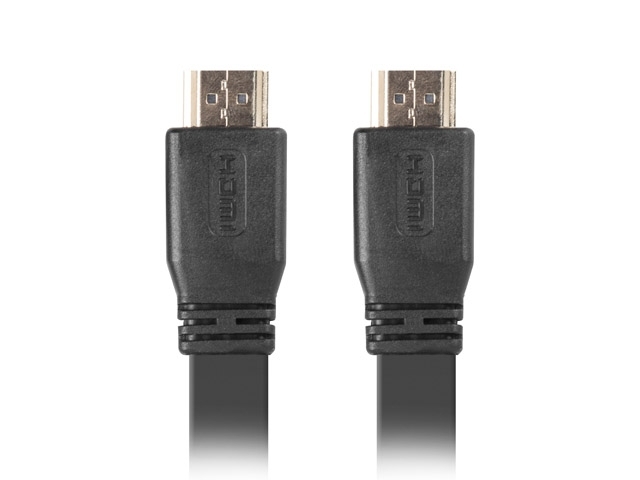 Cable LANBERG CA-HDMI-21CU-0018-BK HDMI-HDMI V2.0 HIGH SPEED ETHERNET 1.8M, Flat, Black