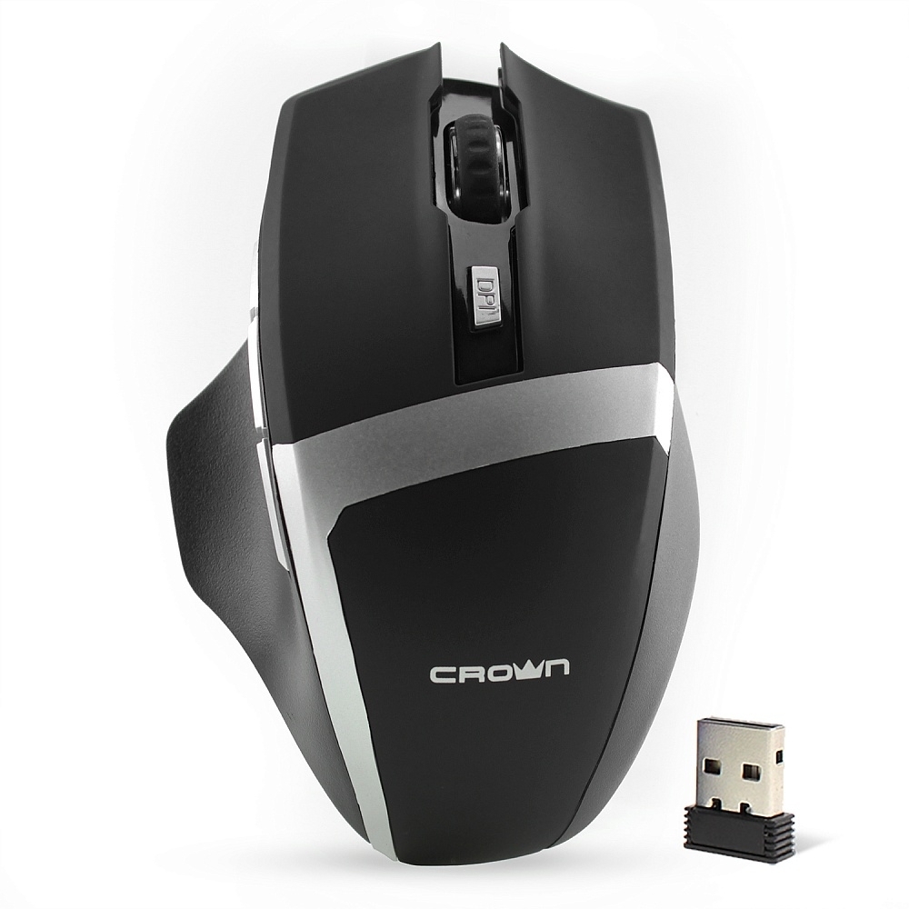 Мышь беспроводная CrownMicro CMXG-801 Ghost, Gaming (7 buttons, 1600dpi, Backlight, USB)