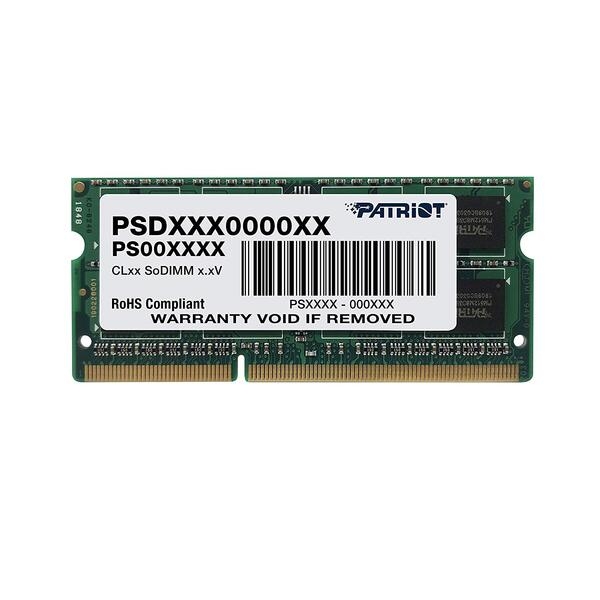 RAM SODIMM 4GB DDR3 PATRIOT PSD34G1600L2S SL (1600MHz, 1.35V)