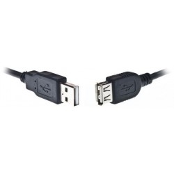 Երկարացման լար  LANBERG NSK-0358 CABLE USB 2.0 AM-AF 2.0 BLACK 1.8M