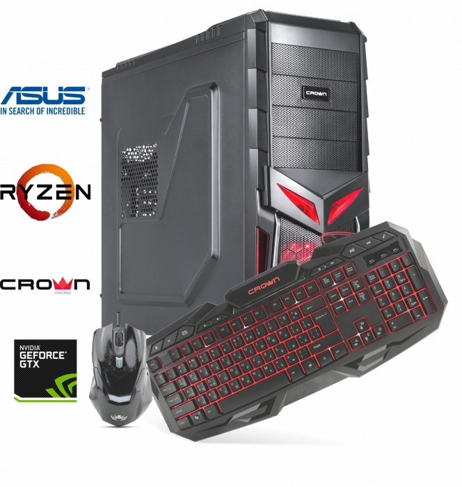 PC LED GFirst Starter R5-82401-1050Ti (Ryzen 5, 8GB RAM, 240GB SSD, 1TB HDD, GTX1050Ti)