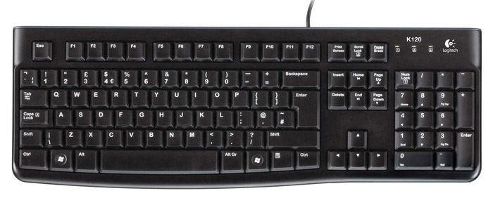 Keyboard Logitech K120, (USB, Black)