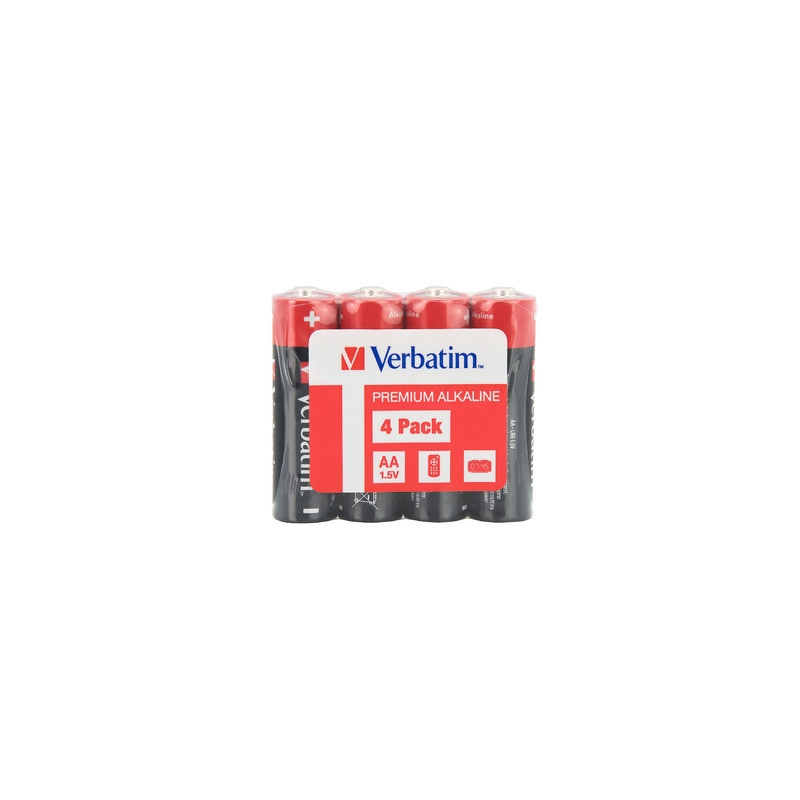 Battery Verbatim LR06 AA (Alkaline, 4pcs)