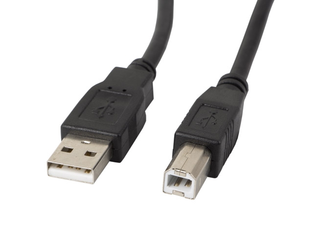 Кабель LANBERG CA-USBA-11CC-0018-BK USB 2.0 AM-BM FERRITE BLACK 1.8M