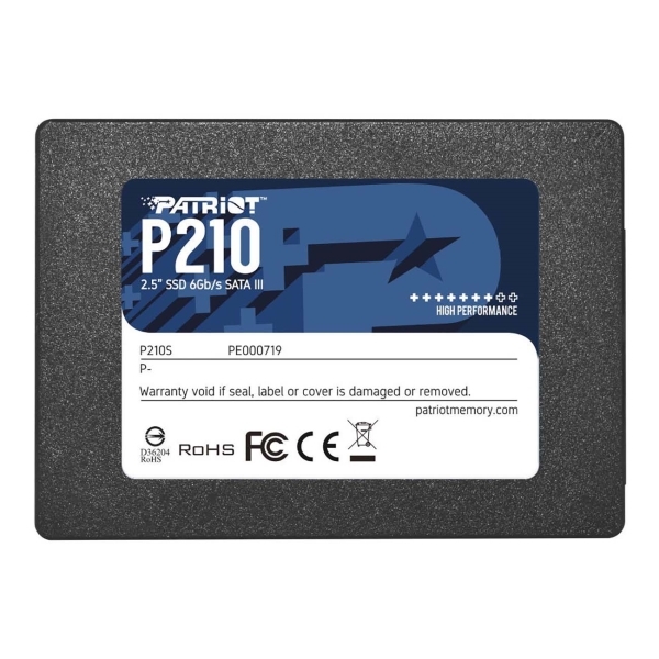 SSD 2TB PATRIOT P210S2TB25 P210 (2.5", SATA3, TLC 3D, 520/430Mbps) SSD 2TB PATRIOT P210S2TB25 P210 (2.5