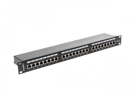 Патч-панель LANBERG PPU6-1024-B 24 PORT 1U CAT.6 BLACK