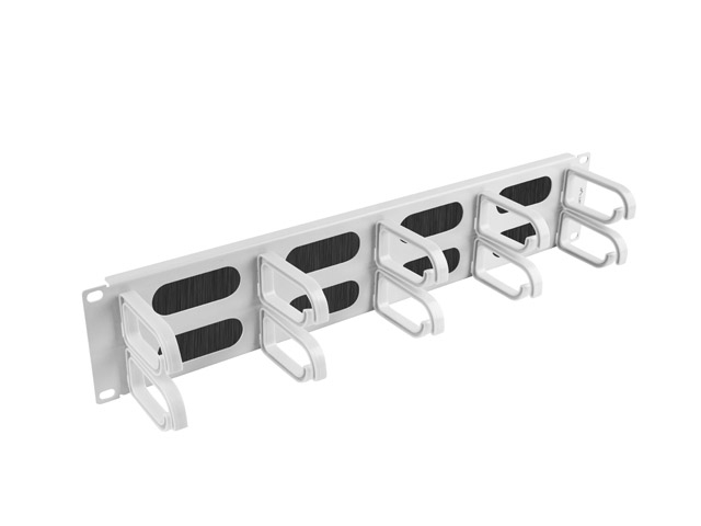 Кабельный ввод LANBERG AK-1204-S 19" CABLE MANAGEMENT BRUSH PANEL 10 RINGS TYPE B 2U GREY Кабельный ввод LANBERG AK-1204-S 19