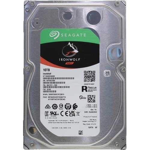 Жесткий диск 10TB SATAIII SEAGATE ST10000VN000 NAS IRONWOLF (3.5", 7200rpm, 256Mb) Жесткий диск 10TB SATAIII SEAGATE ST10000VN000 NAS IRONWOLF (3.5
