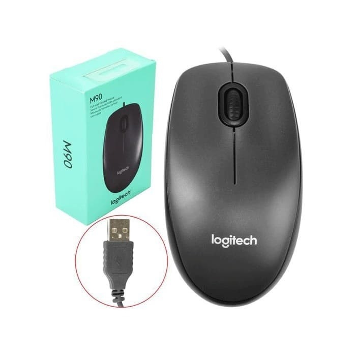 Մկնիկ Logitech M90 (USB, Black/Dark Gray)