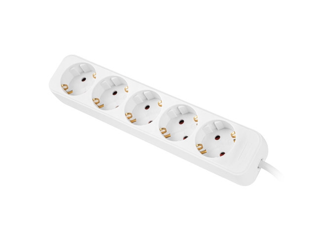 Сетевой фильтр LANBERG PS0-05F-0150-W (5 SOCKETS 1.5M, SCHUKO, WHITE)