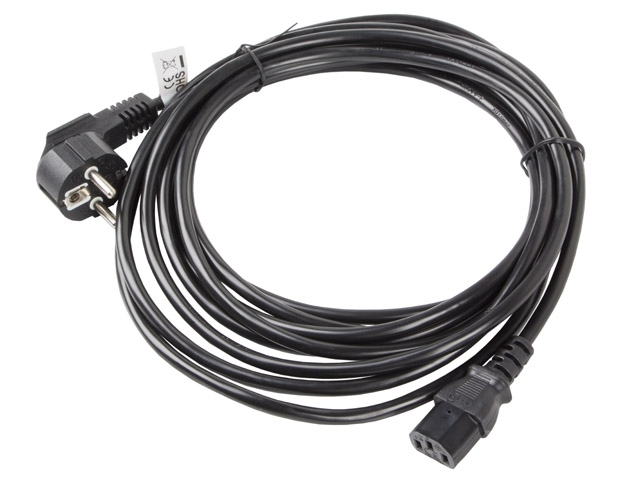 Մալուխ LANBERG CA-C13C-11CC-0050-BK POWER CORD CEE 7/7 / IEC 320 C13 5M VDE BLACK