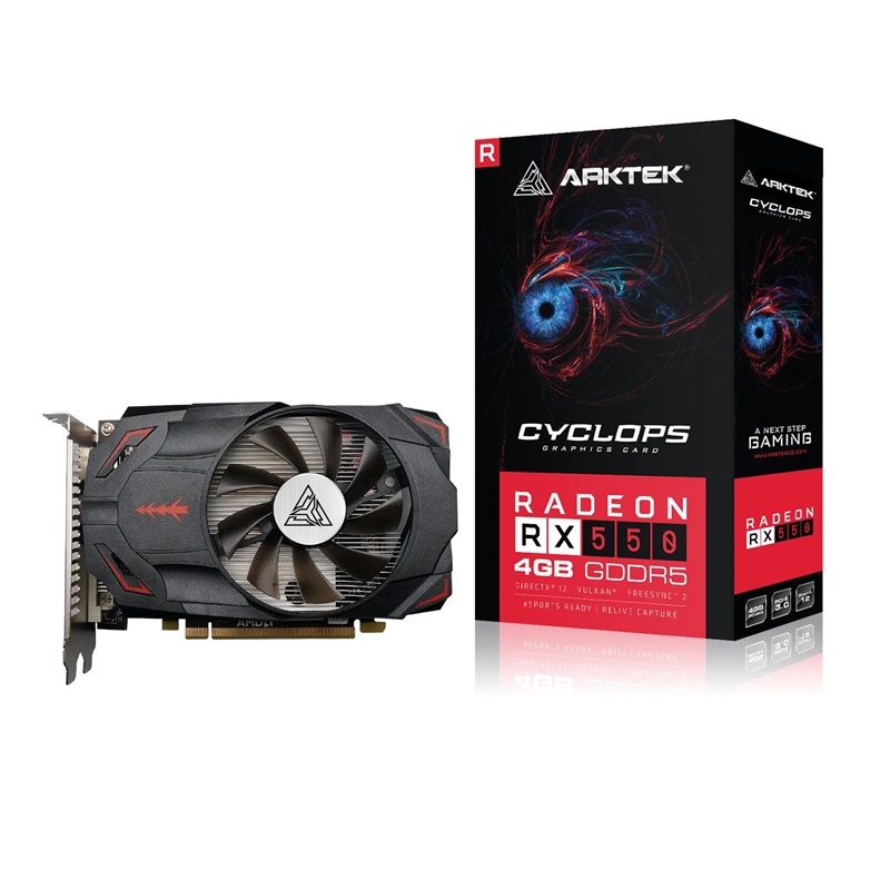 Տեսաքարտ 4GB Arktek AMD RX550 AKR550D5S4GH1 (6000MHz, GDDR5, 128bit, VGA/DVI/HDMI)