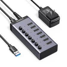 Switch USB 3.0 to 7-Port USB-A HUB UGREEN  CM481(7Port USB 3.0 Black)