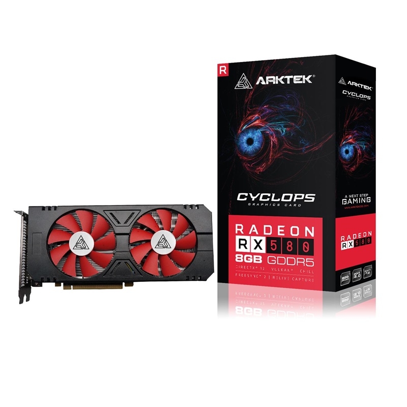 Տեսաքարտ 8GB Arktek AMD RX580 AKR580D5S8GH1 (GDDR5, 256bit, DVI/HDMI/DP)