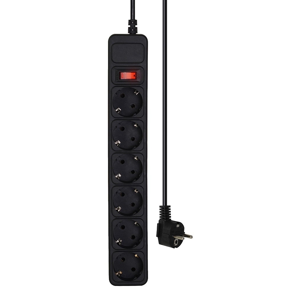 Ցանցային զտիչ CrownMicro CMPS-06 (6 Euro Sockets, 5.0m, Black, 2500W)