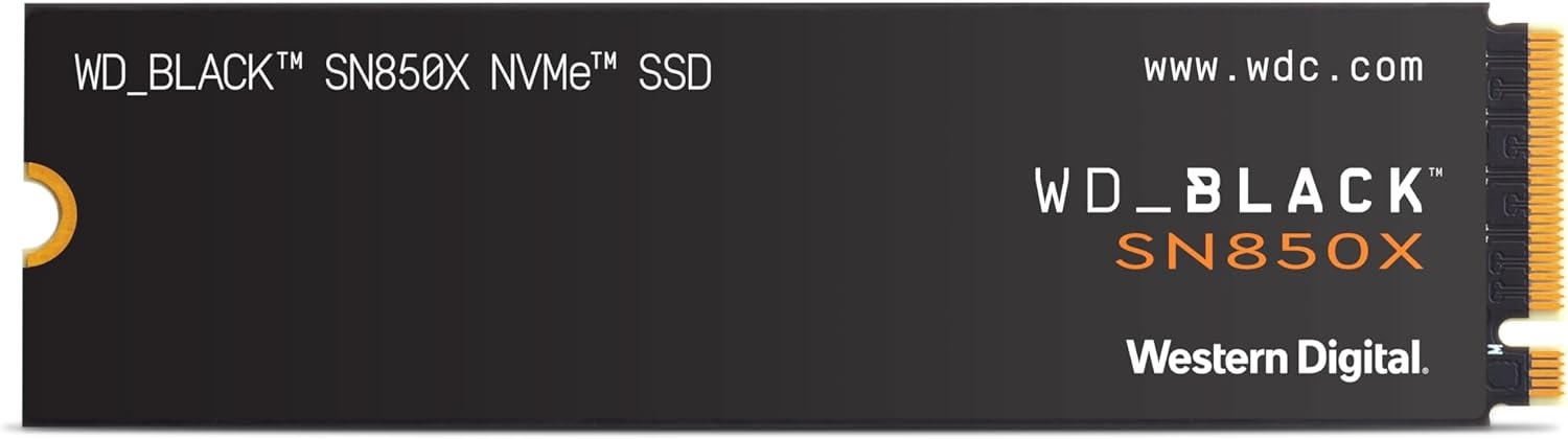 SSD M.2 1TB WD Black SN850X (M.2 2280 PCI-E, Reading 7300 MB/s, Writing 6300 Mb/s)