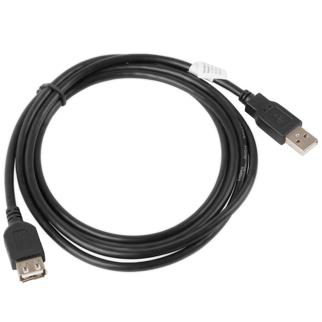 Удлинитель LANBERG CA-USBE-10CC-0018-BK CABLE USB 2.0 AM-AF BLACK 1.8M Удлинитель LANBERG CA-USBE-10CC-0018-BK CABLE USB 2.0 AM-AF BLACK 1.8M